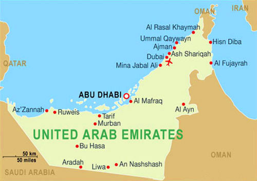 mapa emirats